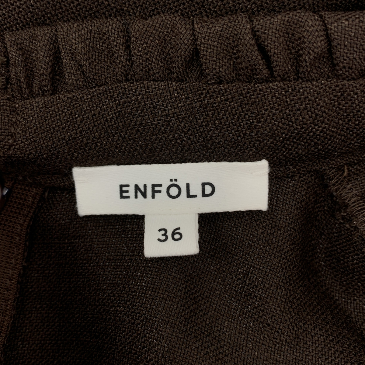 ENFOLD / エンフォルド リネンライク 立体スリーブDRESS ワンピース