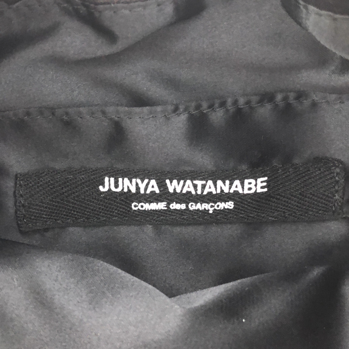 JUNYA WATANABE COMME des GARCONS / ジュンヤワタナベ レザー スタッズ装飾 リボン ドローストリング 巾着 ハンド トートバッグ