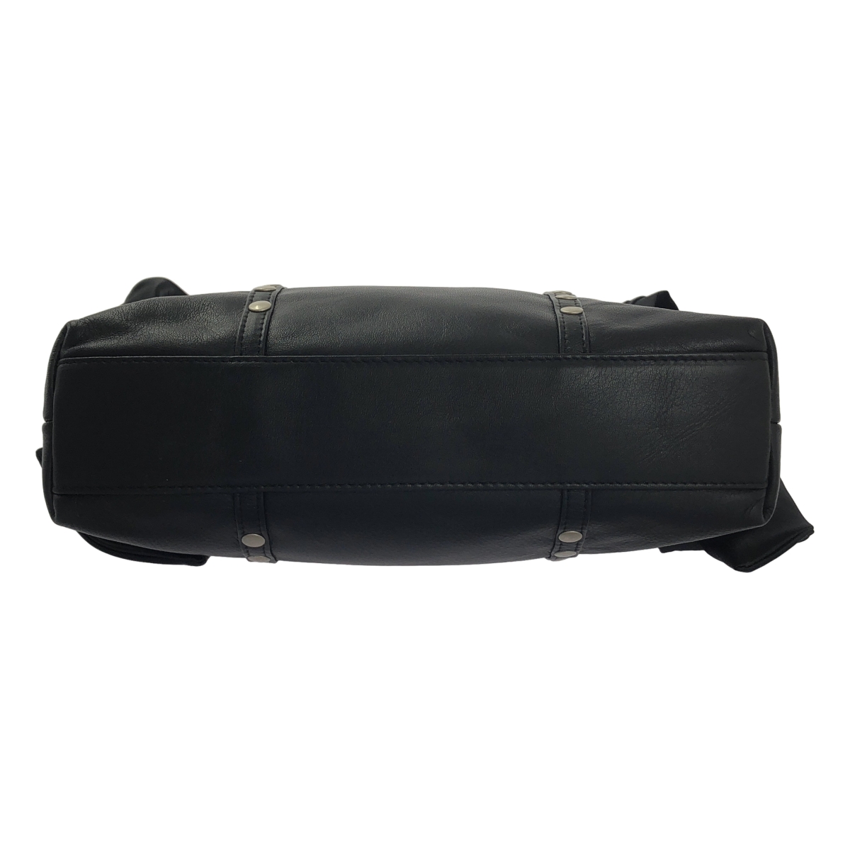 JUNYA WATANABE COMME des GARCONS / ジュンヤワタナベ レザー スタッズ装飾 リボン ドローストリング 巾着 ハンド トートバッグ