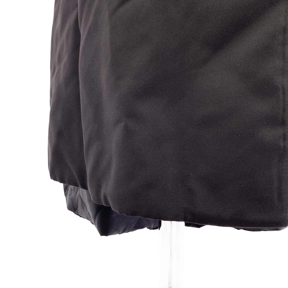 PRADA / プラダ ナイロン ベルテッド オーバーコート フーディ / キルティング総裏地