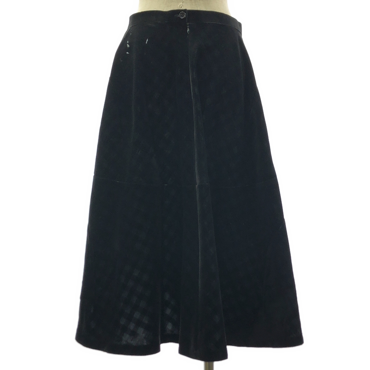 tricot COMME des GARCONS / トリココムデギャルソン ベロア 再構築 チェック バルーン スカート