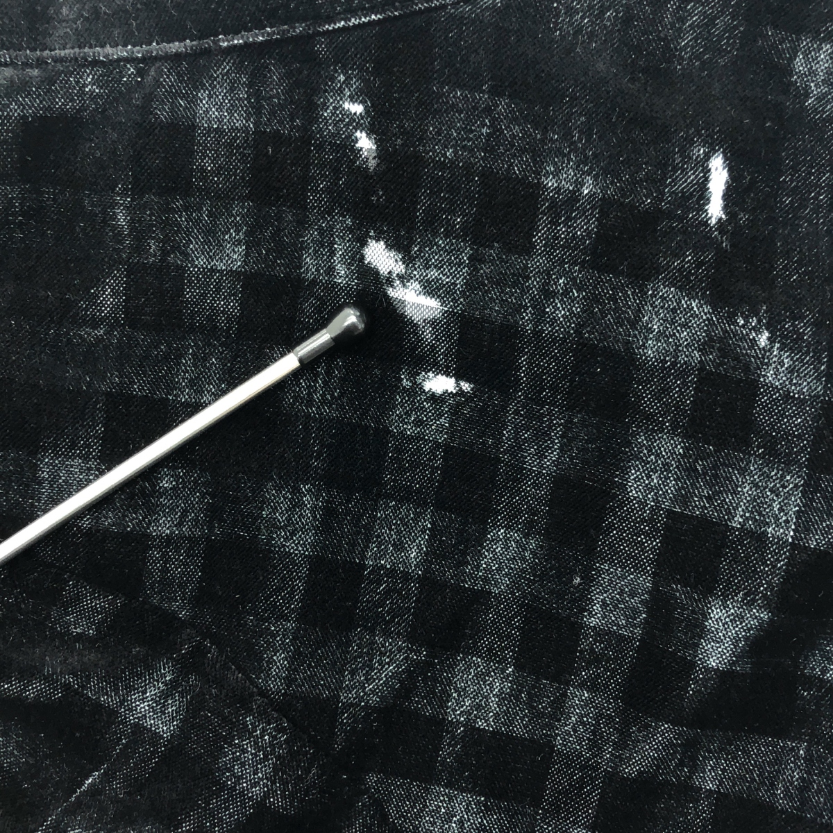 tricot COMME des GARCONS / トリココムデギャルソン ベロア 再構築 チェック バルーン スカート