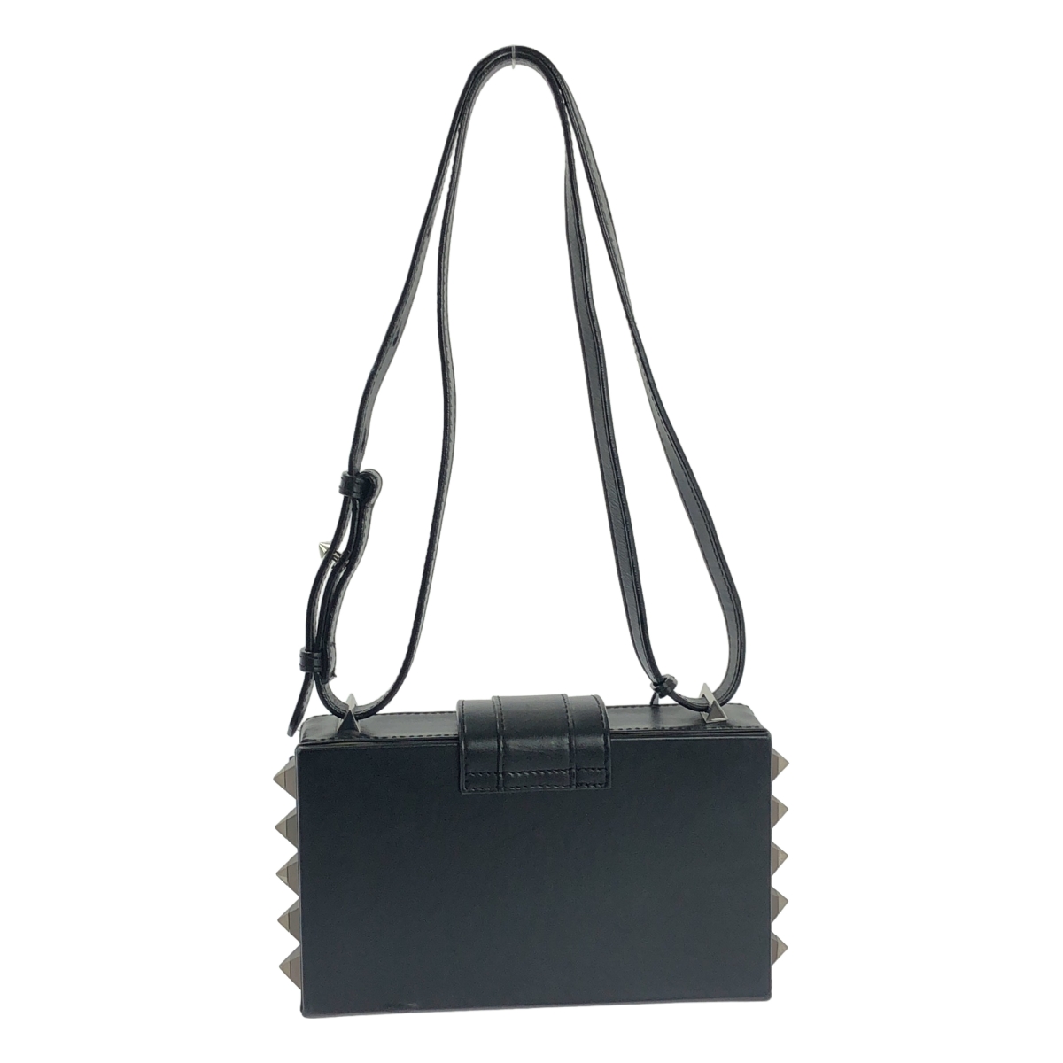 その他 スタッズ装飾 レザー スクエア ショルダーバッグ