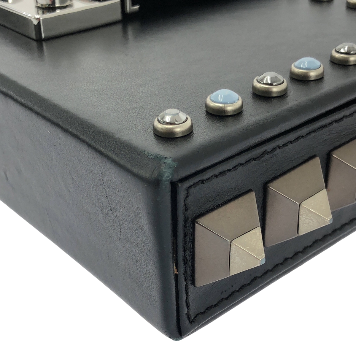 その他 スタッズ装飾 レザー スクエア ショルダーバッグ