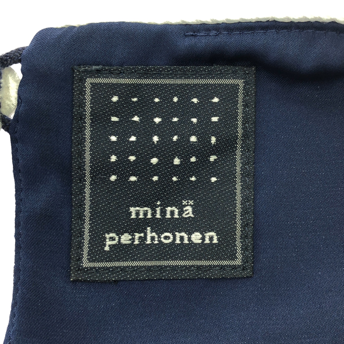 mina perhonen / ミナペルホネン tambourine タンバリン サークル刺しゅう コットン リネン ワンピース