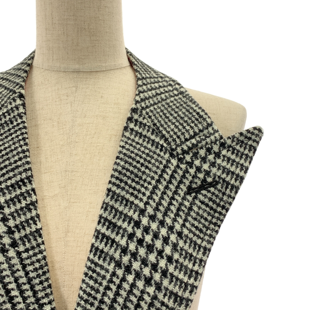 TAKAHIROMIYASHITA The Soloist / タカヒロミヤシタザソロイスト ×Harris Tweed / ATT WIDE LAPE ウール チェック 付け襟