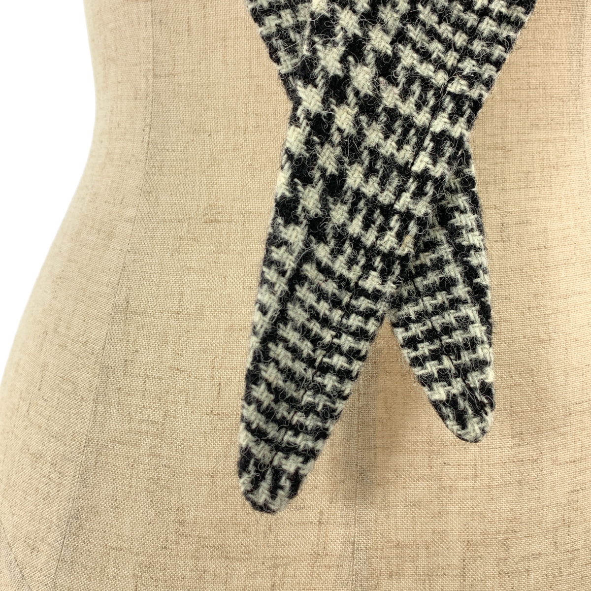 TAKAHIROMIYASHITA The Soloist / タカヒロミヤシタザソロイスト ×Harris Tweed / ATT WIDE LAPE ウール チェック 付け襟