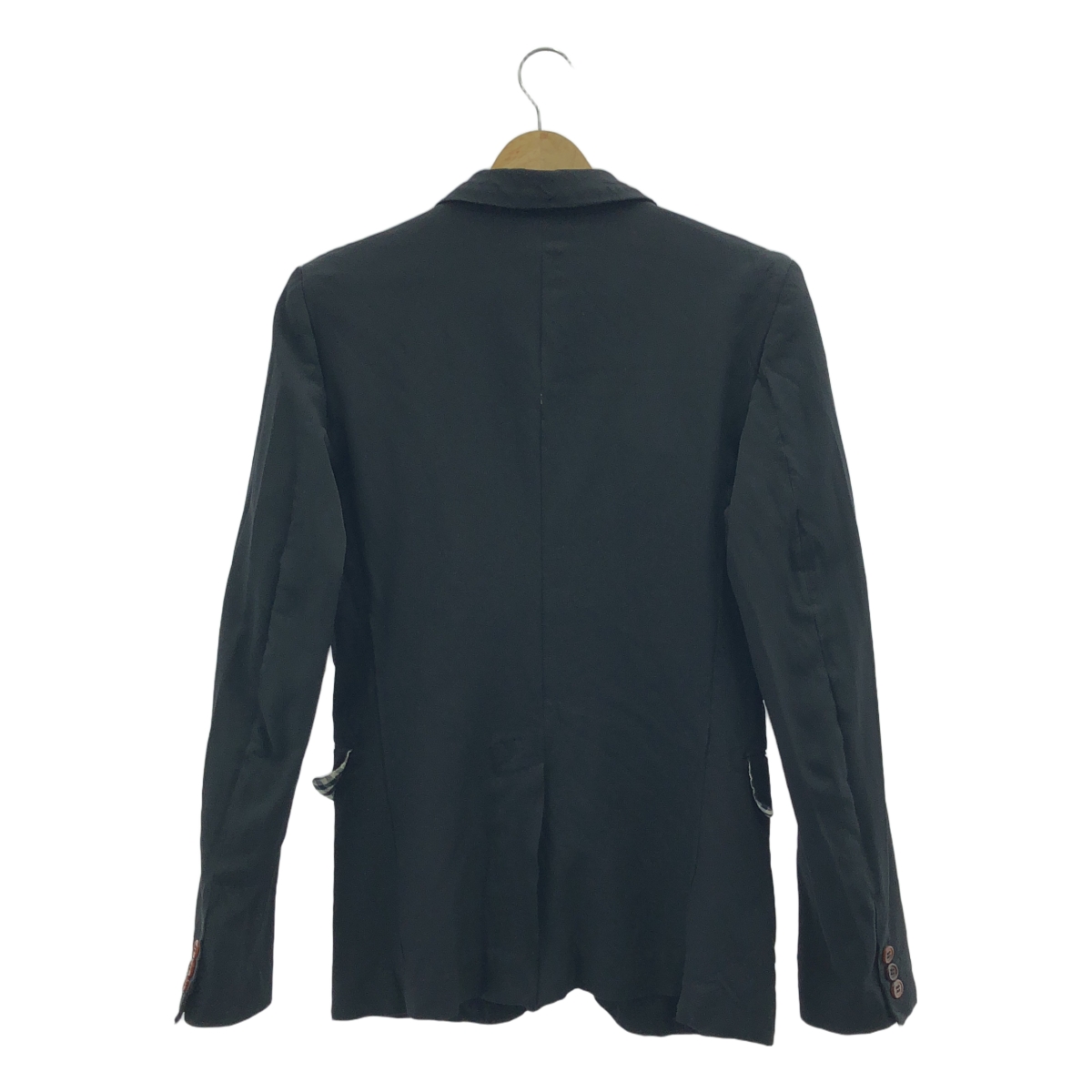 COMME des GARCONS HOMME PLUS / コムデギャルソンオムプリュス ポリエステル 製品染め 1B シングルブレスト テーラードジャケット / 裏地柄切替