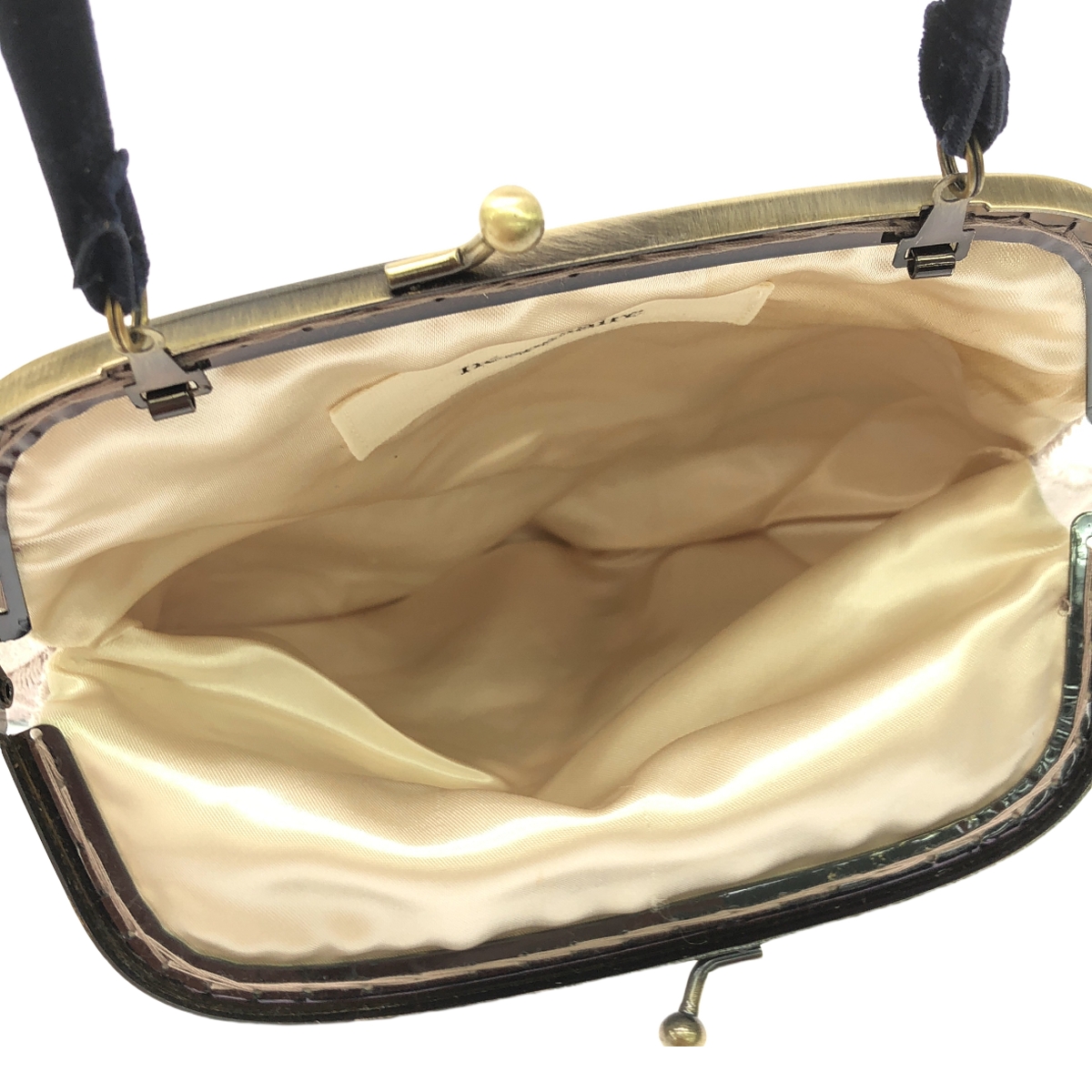 nesessaire / ネセセア ベロア 刺しゅう がま口 バッグ