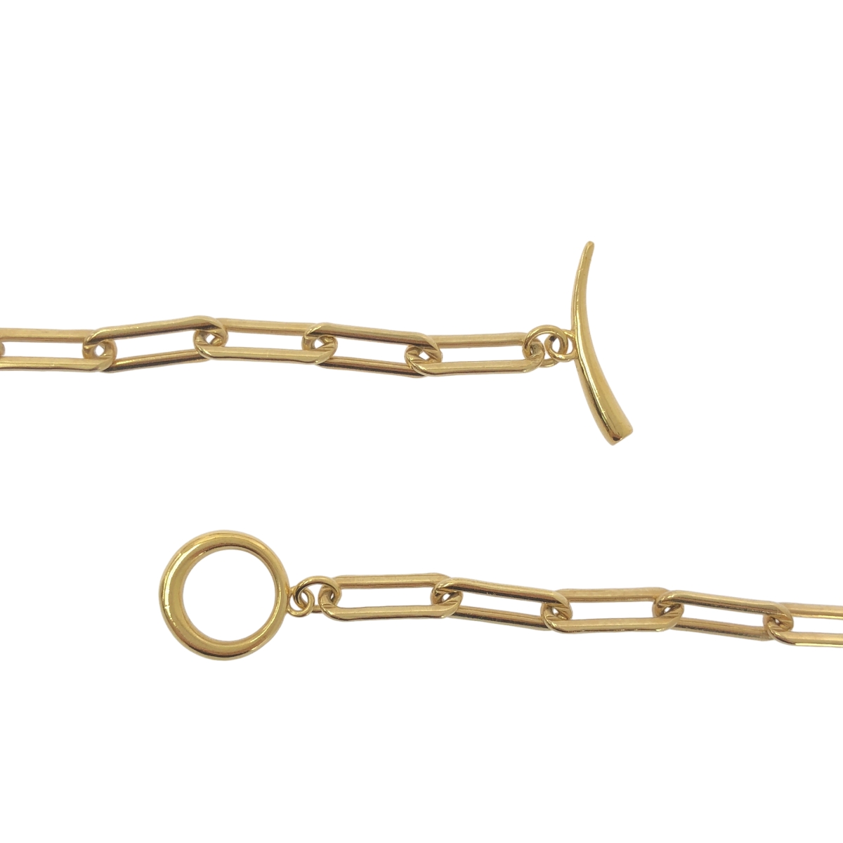 Gabriela Artigas / ガブリエラアルティガス FINE RECTANGULAR LINK CHAIN NECKLACE WITH TUSK CLASP レクタンギュラー リンク チェーン ネックレス