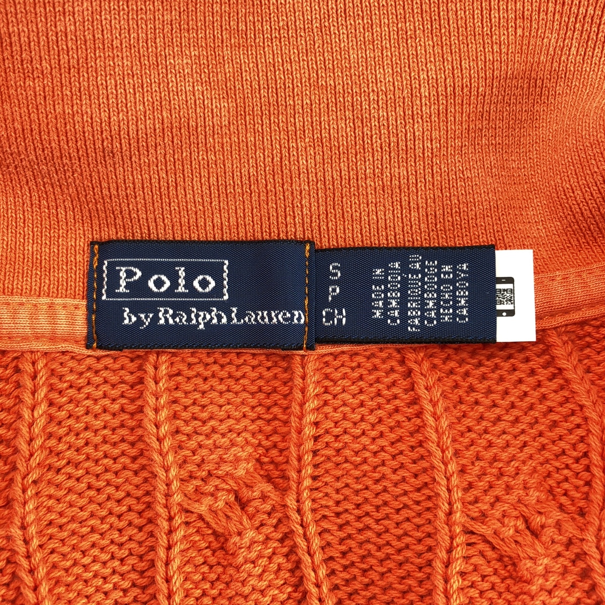 その他 ウォッシュド加工 コットン ケーブルニット ポロシャツ