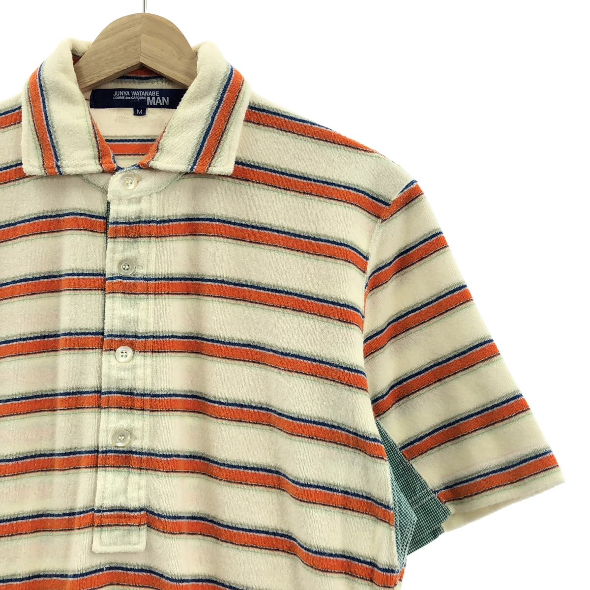 JUNYAWATANABE COMMEdesGARCONS MAN / ジュンヤワタナベマン ボーダー パイル ポロシャツ