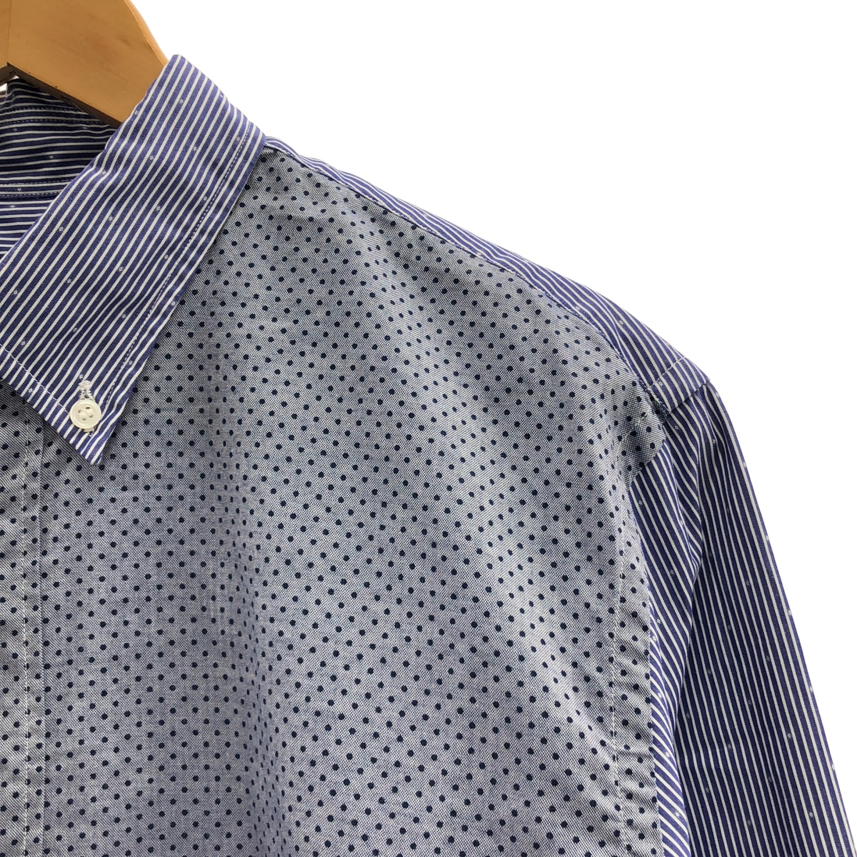 COMME des GARCONS HOMME / コムデギャルソンオム ドット ストライプ切替 ボタンダウンシャツ