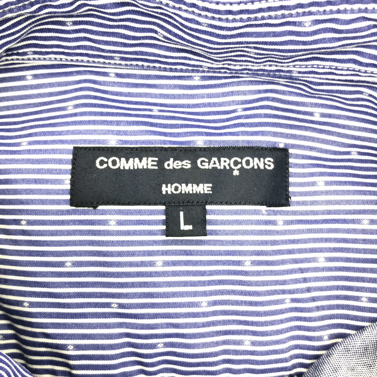 COMME des GARCONS HOMME / コムデギャルソンオム ドット ストライプ切替 ボタンダウンシャツ