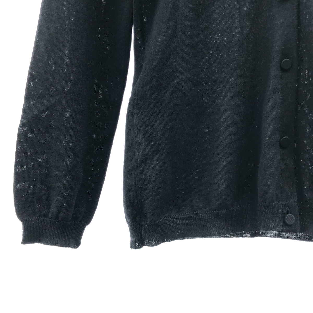 PRADA / プラダ ウール シルク リボン ニットカーディガン