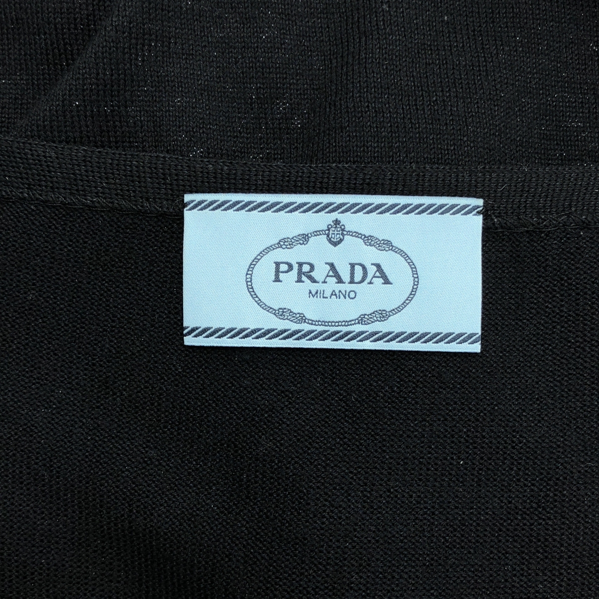 PRADA / プラダ ウール シルク リボン ニットカーディガン