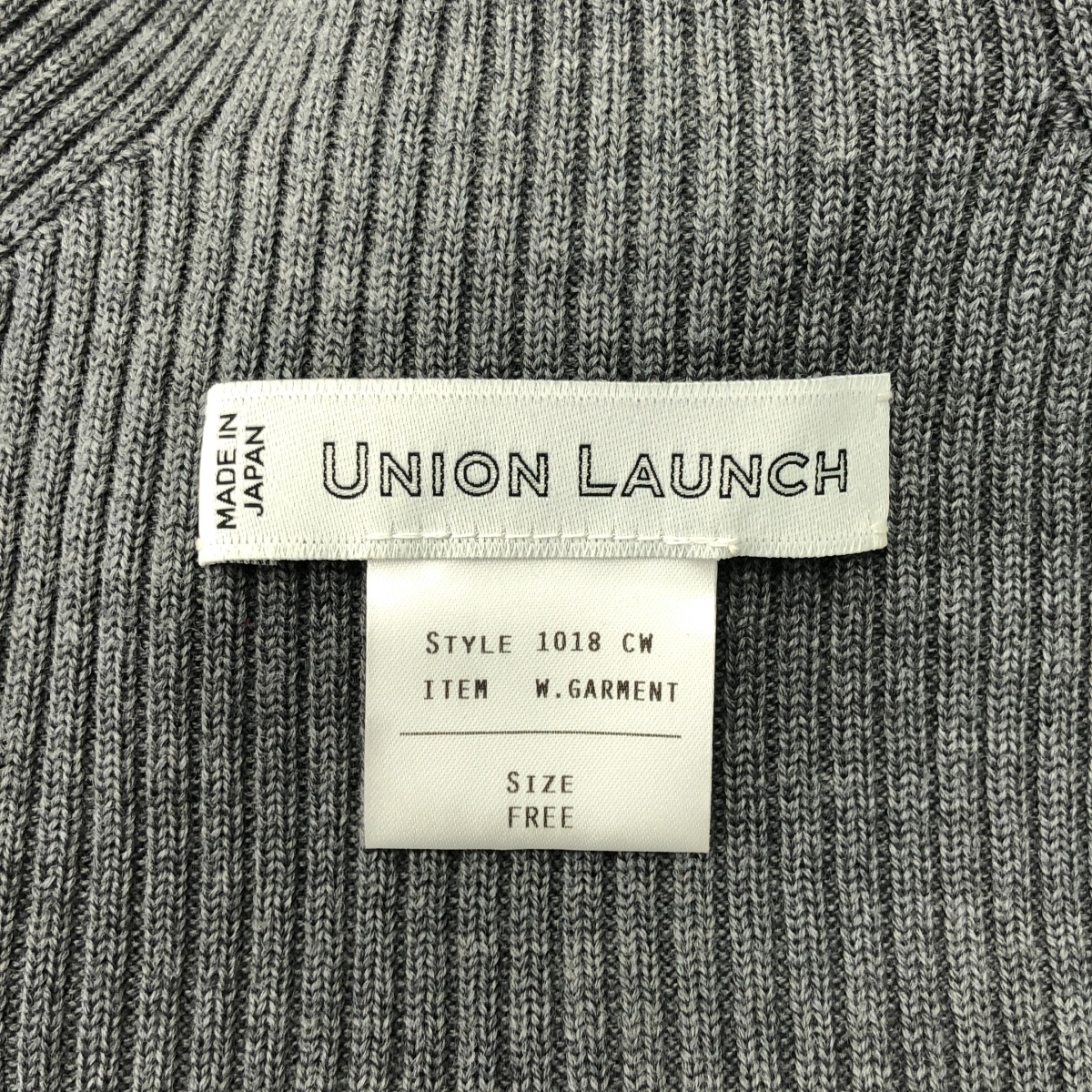 UNION LAUNCH / ユニオンランチ リブ タートルネック ニット