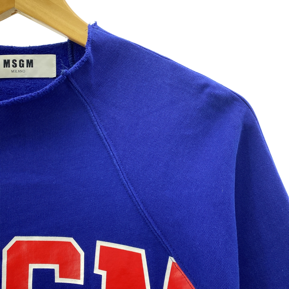 MSGM / エムエスジーエム カットオフ ラグラン スウェット