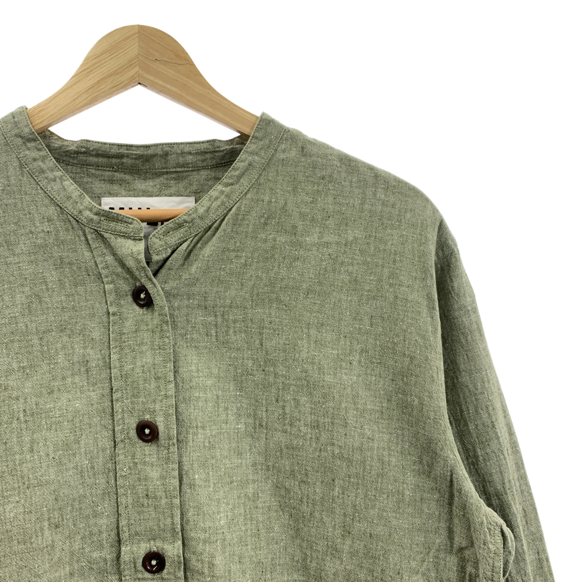 MHL. / エムエイチエルマーガレットハウエル COTTON LINEN CHAMBRAY コットン リネン バンドカラーシャツ