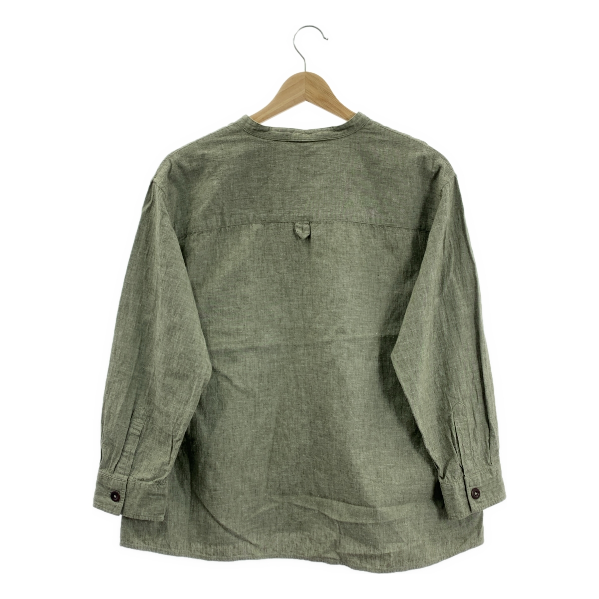 MHL. / エムエイチエルマーガレットハウエル COTTON LINEN CHAMBRAY コットン リネン バンドカラーシャツ