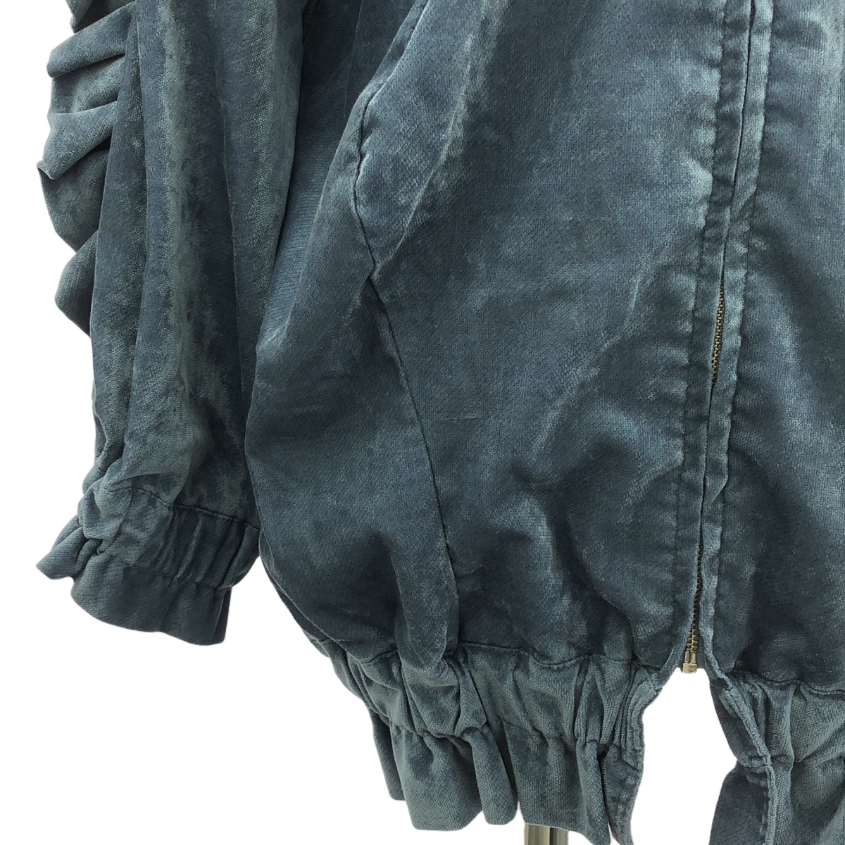 その他 ベロア 袖フリル ジップアップ ブルゾン