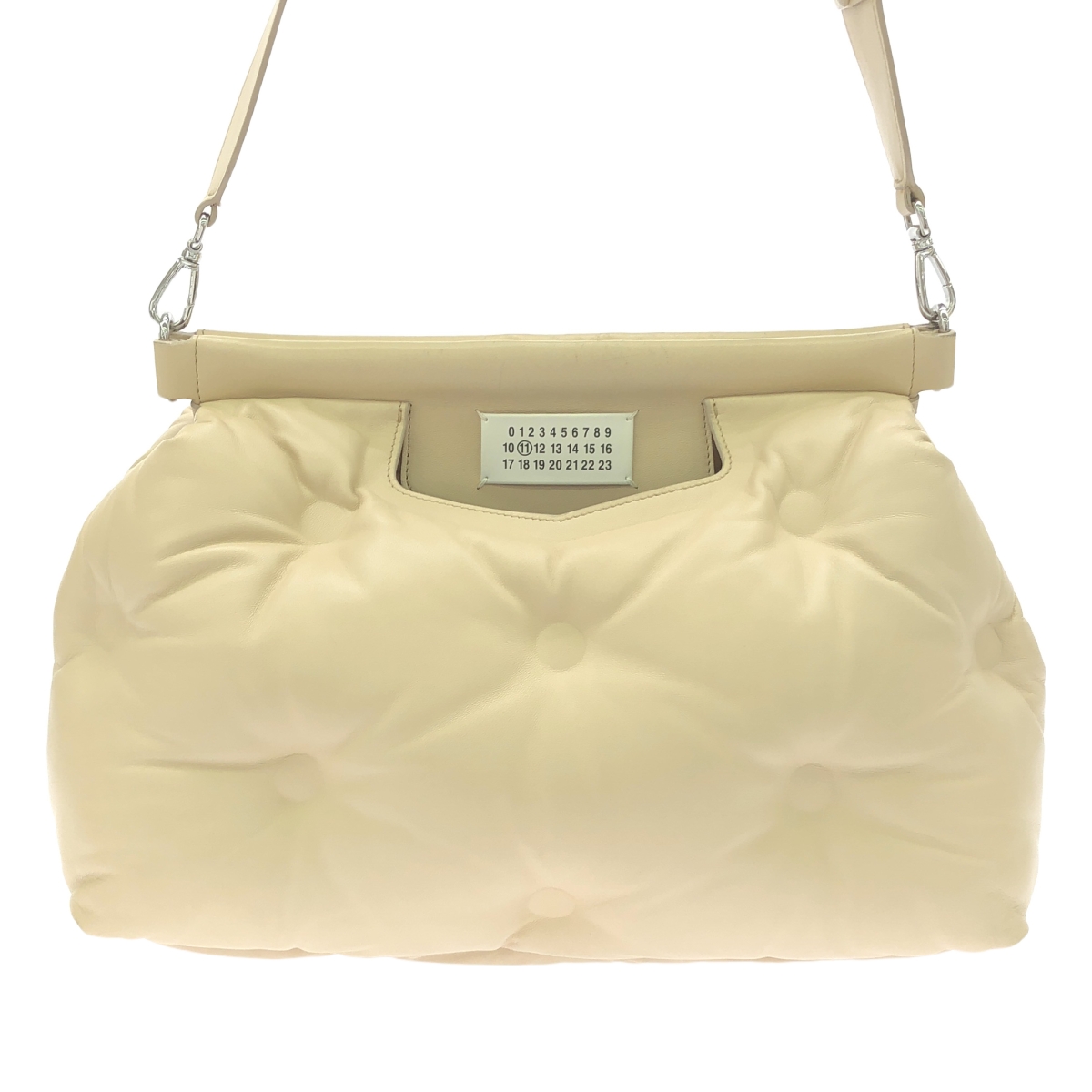 Maison Margiela / メゾンマルジェラ Glam Slam / グラムスラム S56WG0177 2way ショルダー付き レザー ハンドバッグ / ポーチ着脱可