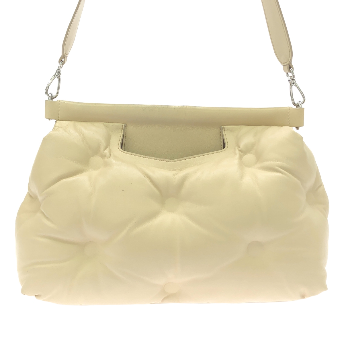 Maison Margiela / メゾンマルジェラ Glam Slam / グラムスラム S56WG0177 2way ショルダー付き レザー ハンドバッグ / ポーチ着脱可