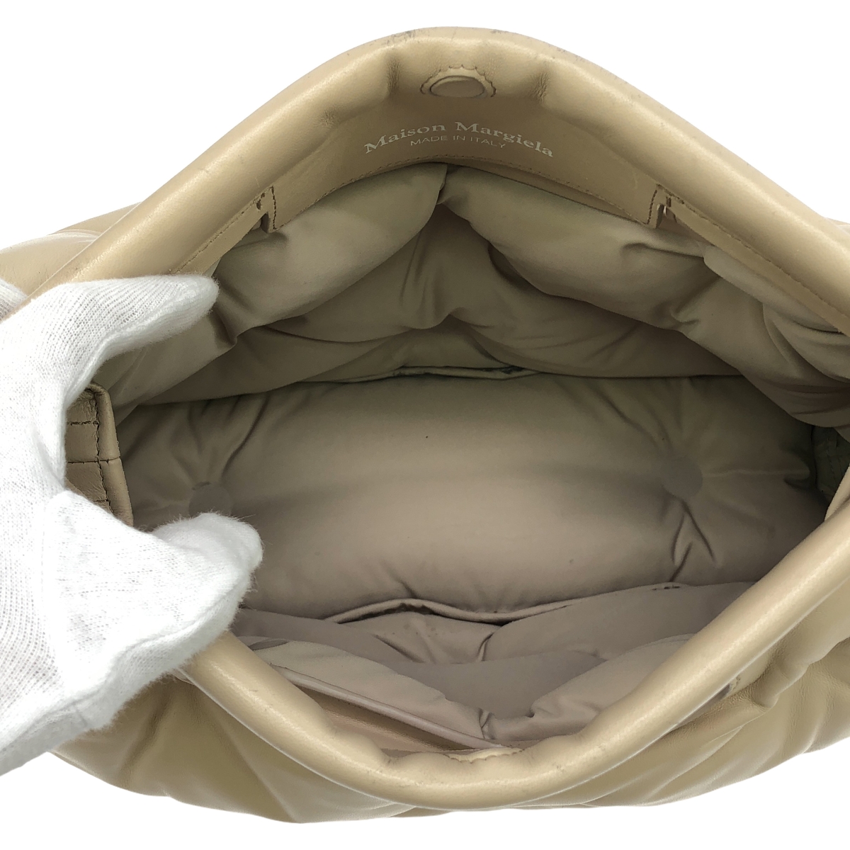 Maison Margiela / メゾンマルジェラ Glam Slam / グラムスラム S56WG0177 2way ショルダー付き レザー ハンドバッグ / ポーチ着脱可