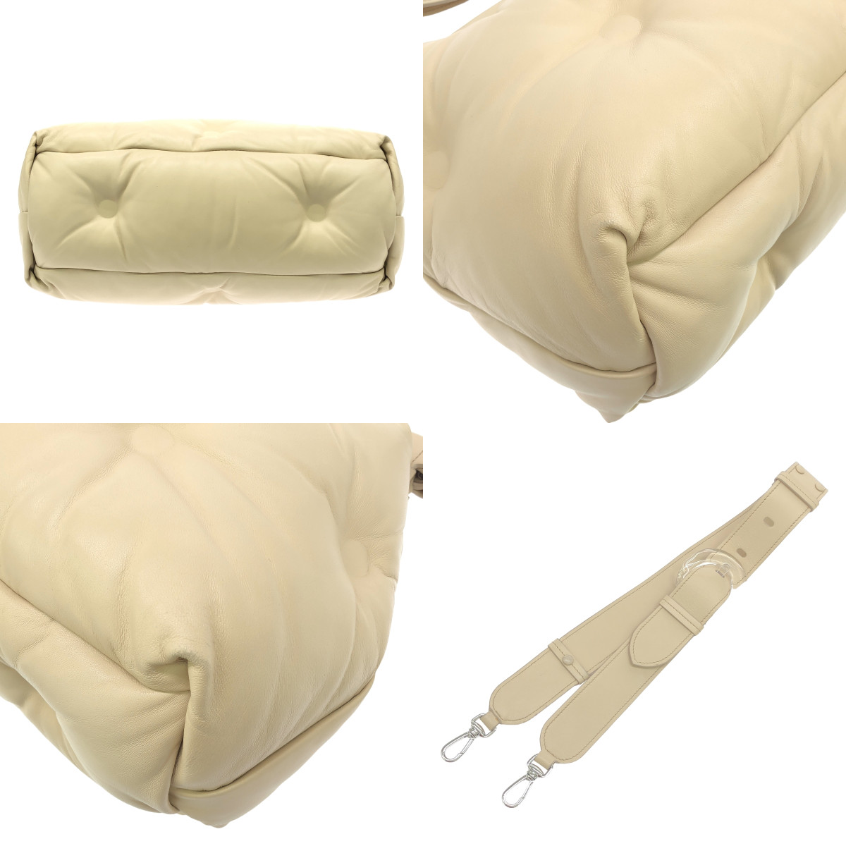 Maison Margiela / メゾンマルジェラ Glam Slam / グラムスラム S56WG0177 2way ショルダー付き レザー ハンドバッグ / ポーチ着脱可