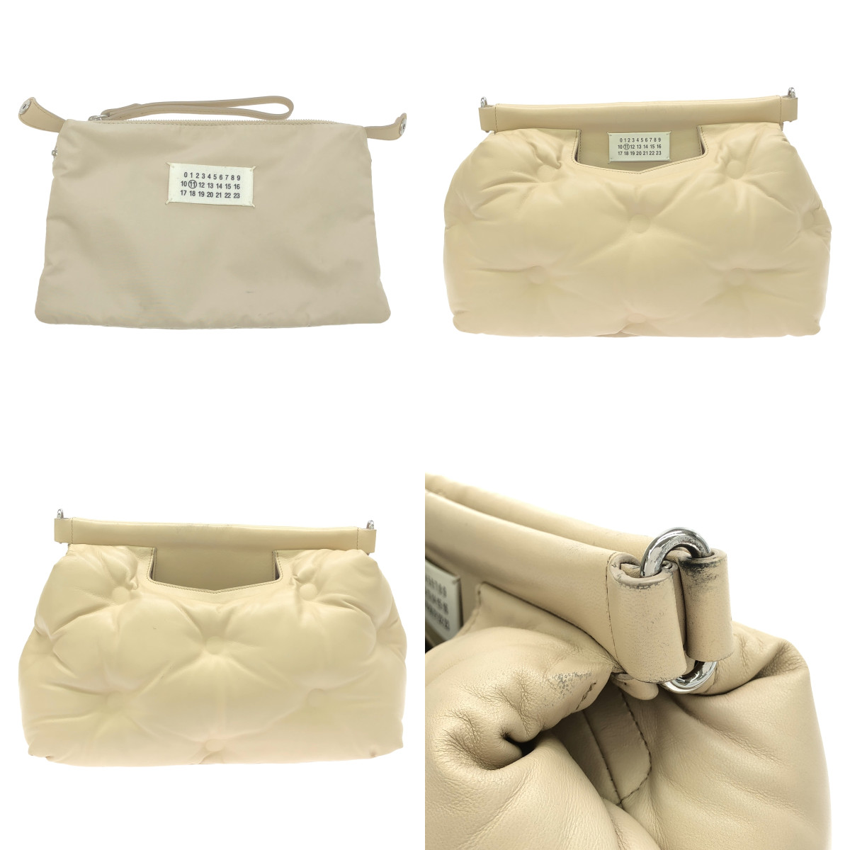 Maison Margiela / メゾンマルジェラ Glam Slam / グラムスラム S56WG0177 2way ショルダー付き レザー ハンドバッグ / ポーチ着脱可