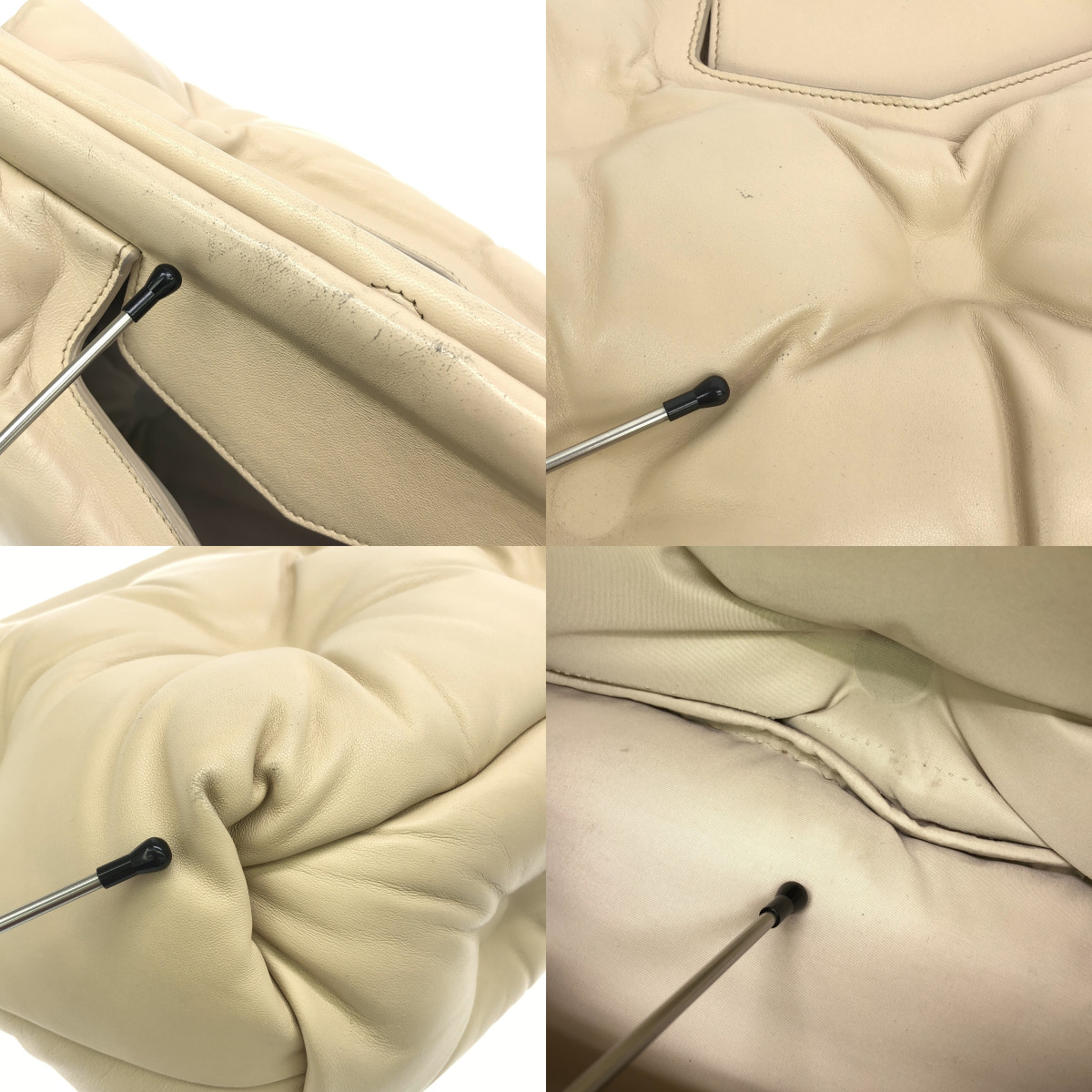 Maison Margiela / メゾンマルジェラ Glam Slam / グラムスラム S56WG0177 2way ショルダー付き レザー ハンドバッグ / ポーチ着脱可