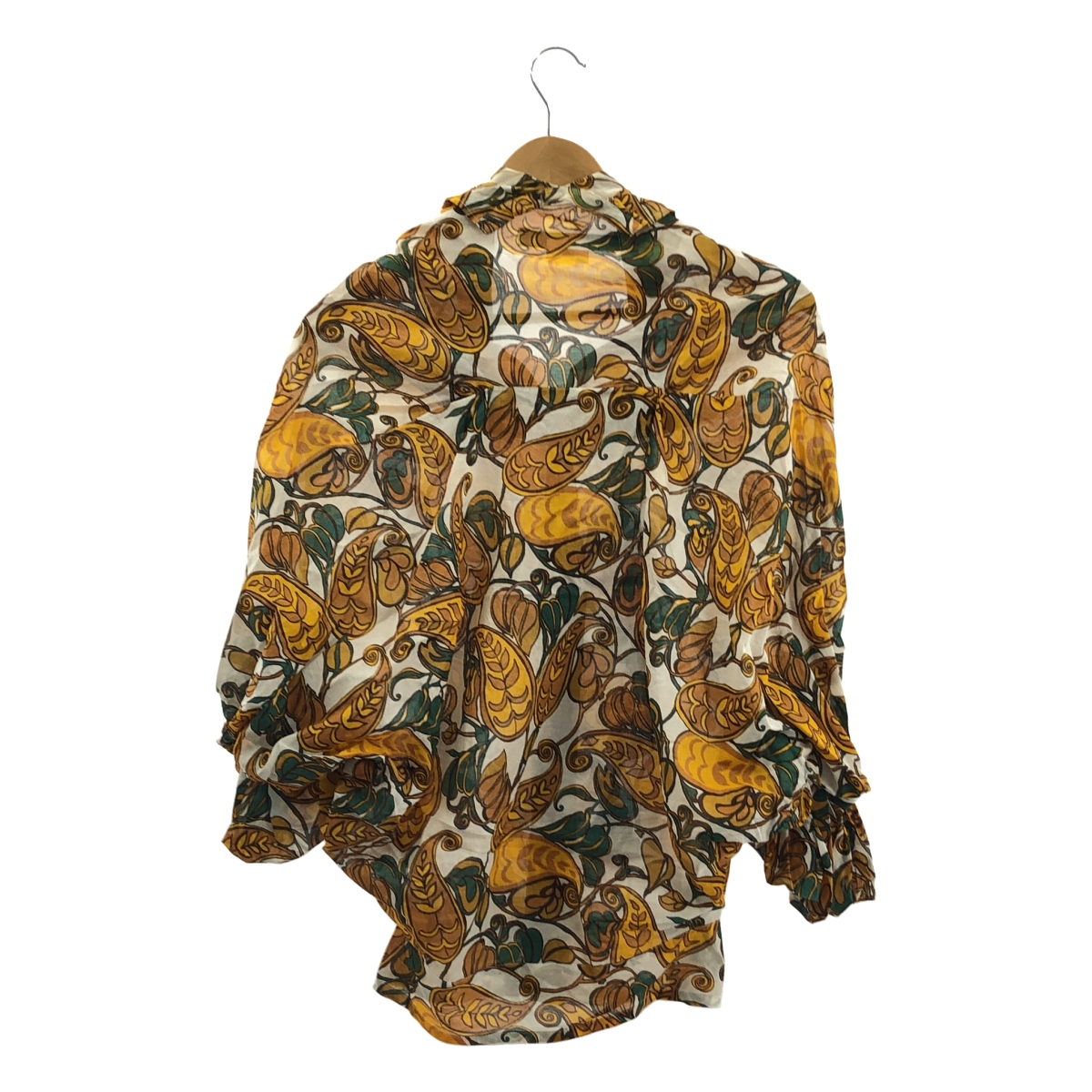 JUNYA WATANABE COMME des GARCONS / ジュンヤワタナベ コットン 総柄 フリルスリーブ ブラウス