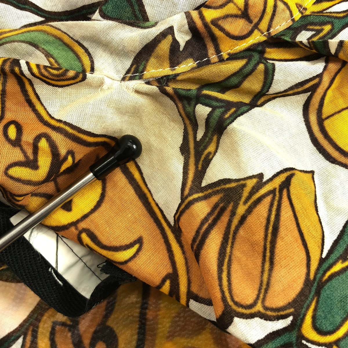 JUNYA WATANABE COMME des GARCONS / ジュンヤワタナベ コットン 総柄 フリルスリーブ ブラウス