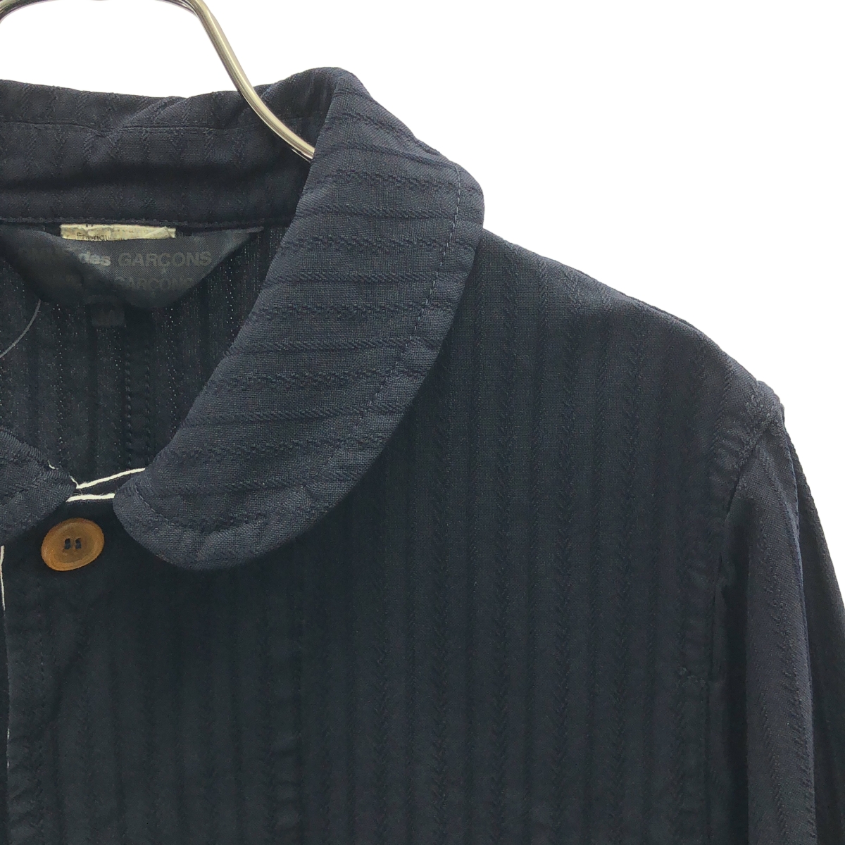 COMME des GARCONS COMME des GARCONS / コムコム ポリエステル 製品加工 ジャガード 丸襟 シングルコート