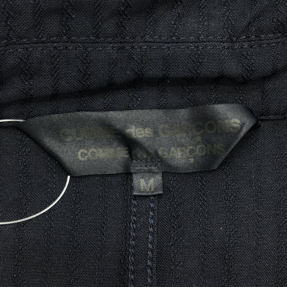 COMME des GARCONS COMME des GARCONS / コムコム ポリエステル 製品加工 ジャガード 丸襟 シングルコート