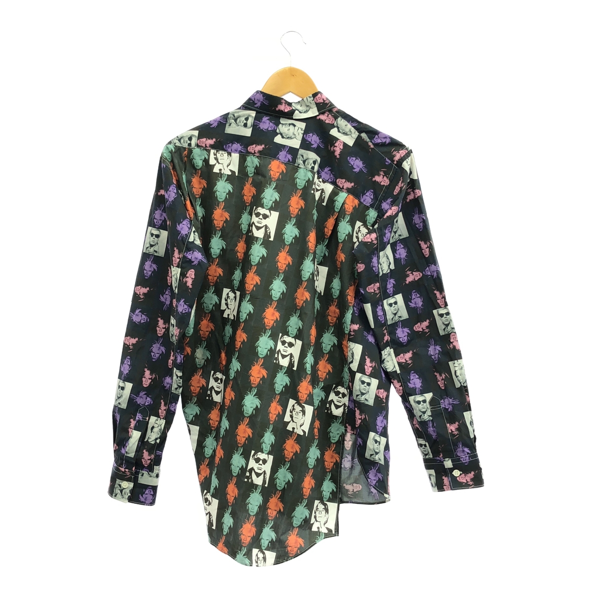 COMME des GARCONS SHIRT / コムデギャルソンシャツ × Andy Warhol  / アンディ・ウォーホル 総柄 変形 捻れ レギュラーカラー シャツ