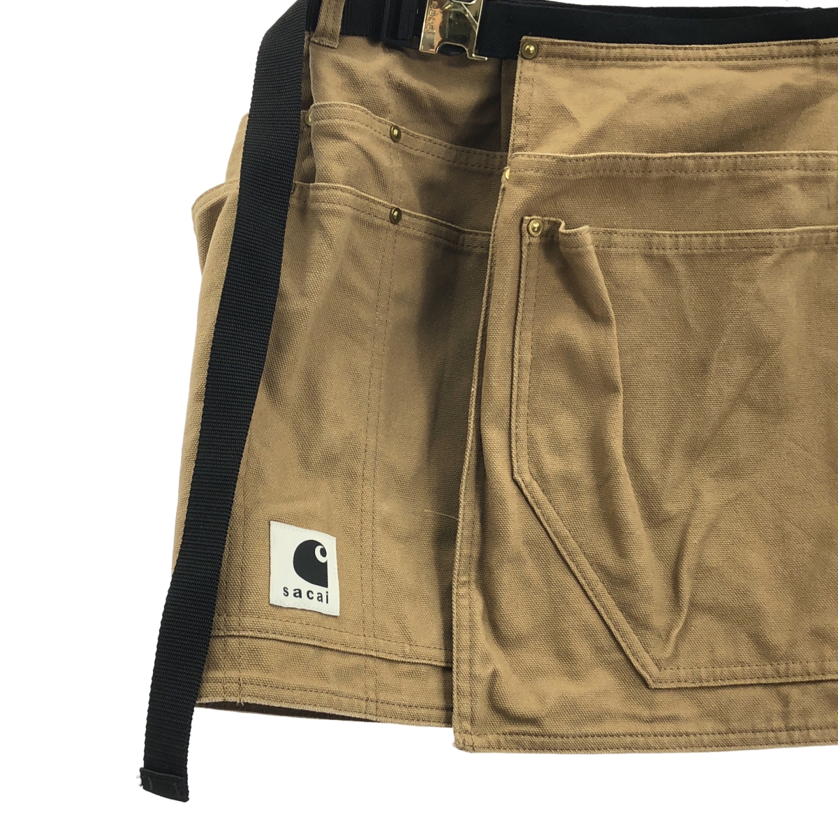 sacai / サカイ × carhartt / カーハート ロゴ ダック地 ベルテッド ラップスカート