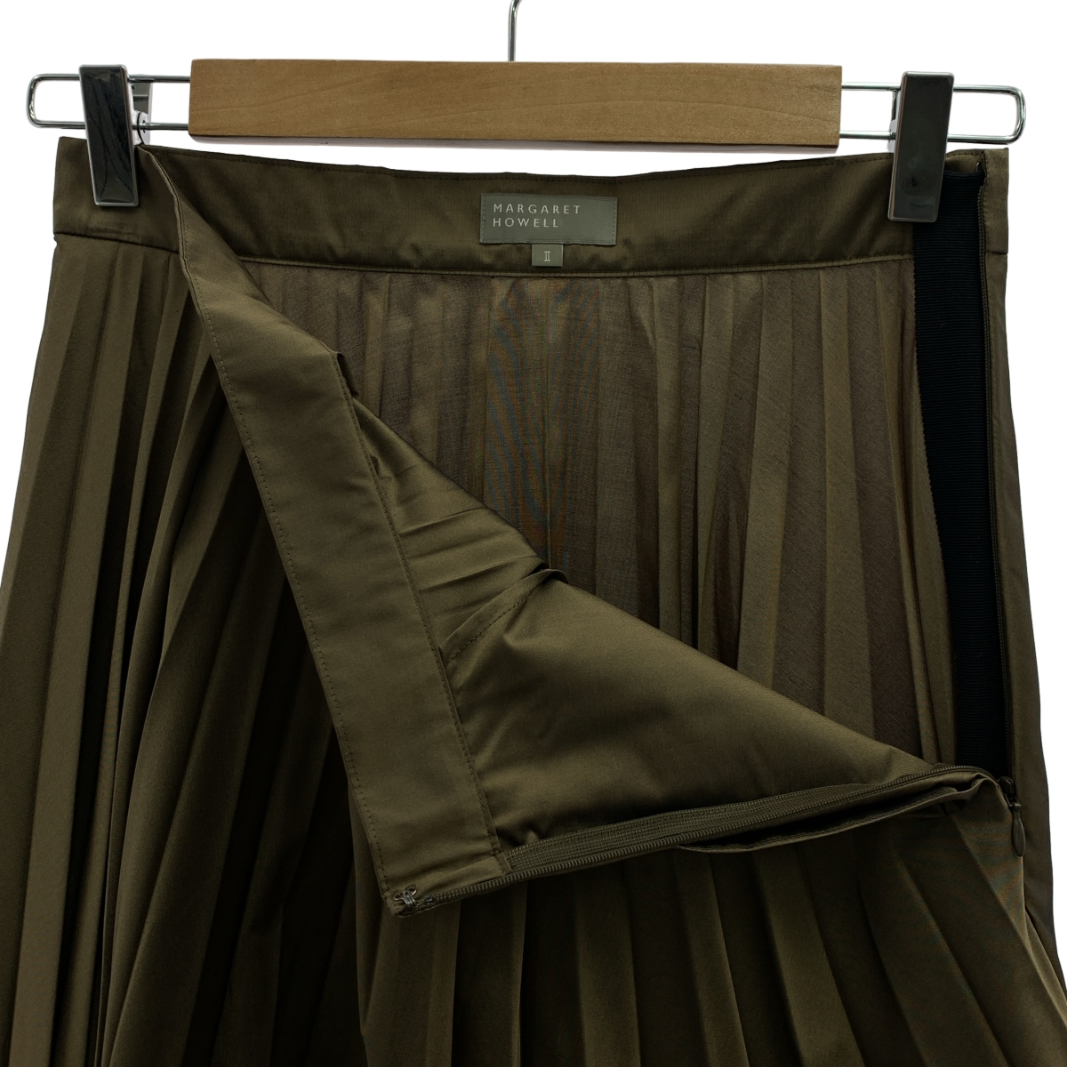 MARGARET HOWELL / マーガレットハウエル ポリエステル シルク アコーディオン プリーツスカート