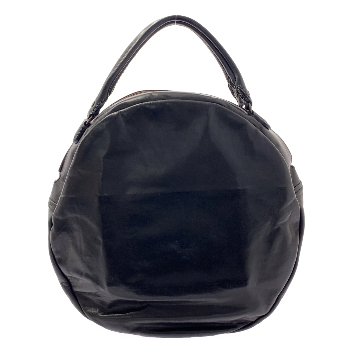 ebagos / エバゴス ガレット レザー ラウンド型 ハンドバッグ