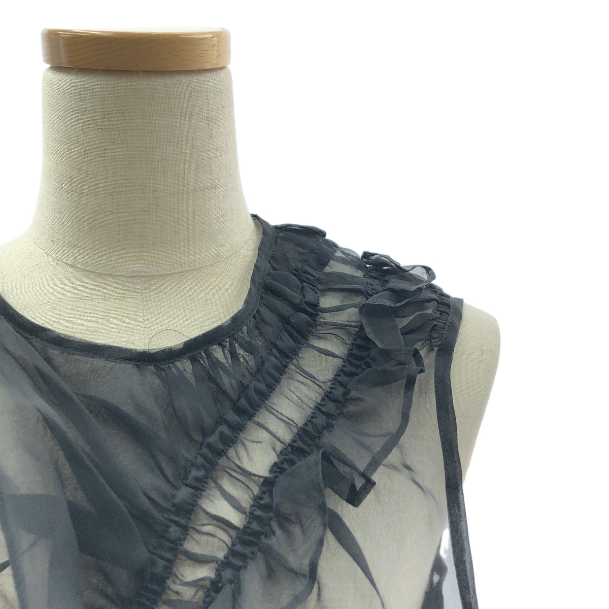 Cecilie Bahnsen / セシリーバンセン バックリボン フリル ノースリーブ ブラウス