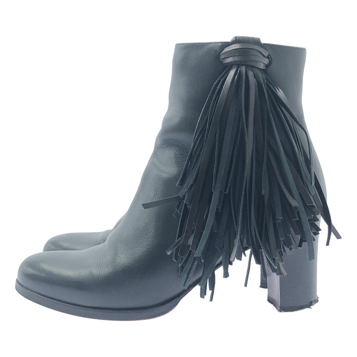 Christian Louboutin / クリスチャンルブタン フリンジ レザー ショートブーツ