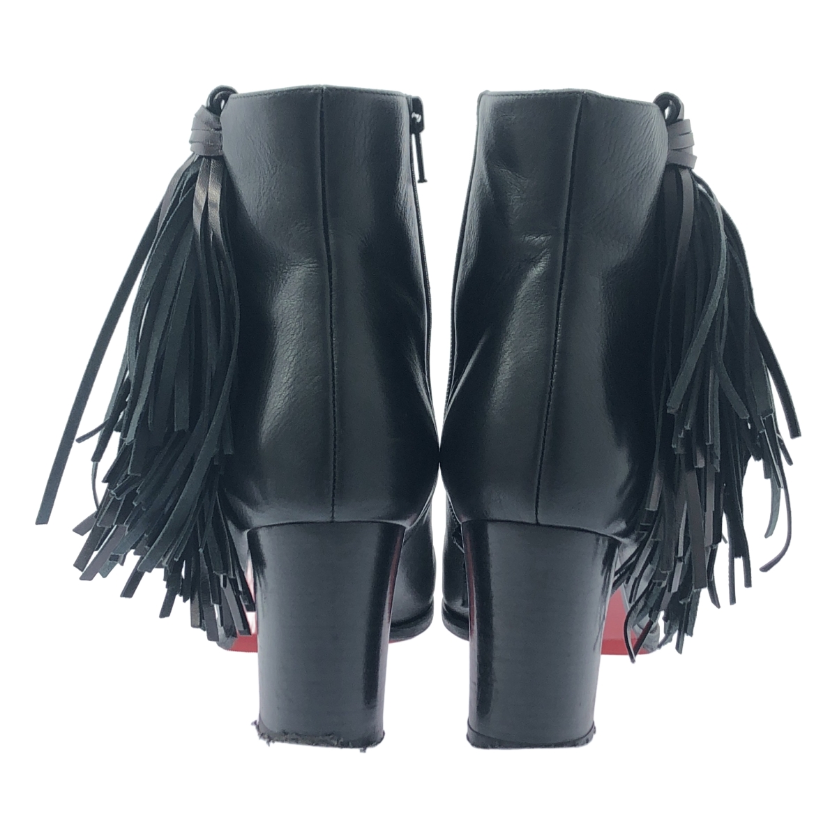 Christian Louboutin / クリスチャンルブタン フリンジ レザー ショートブーツ