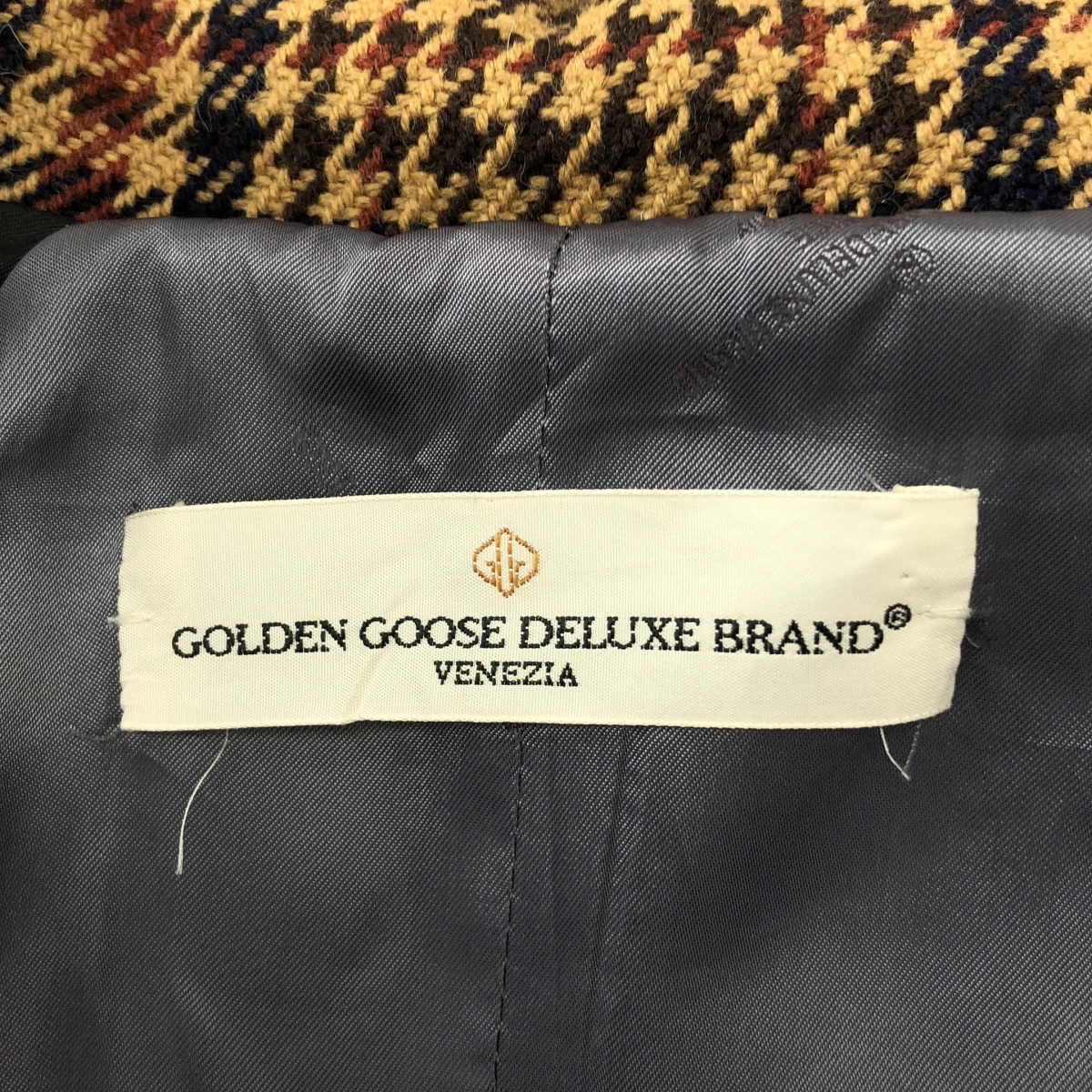 GOLDEN GOOSE / ゴールデングース ウール ラグランスリーブ チェック コート