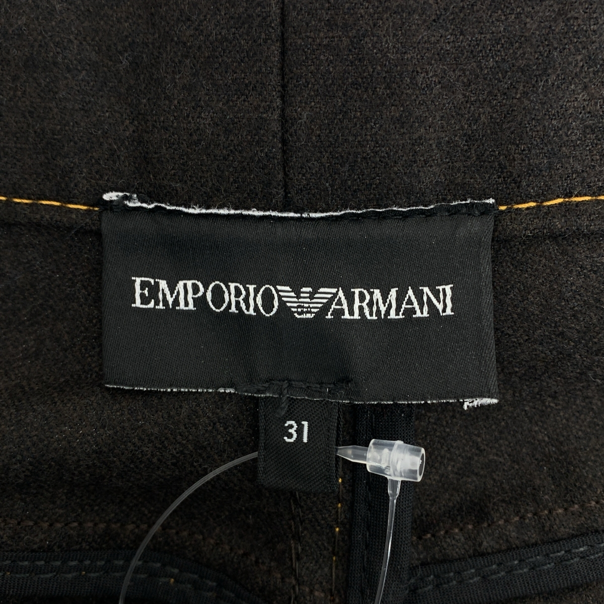 EMPORIO ARMANI / エンポリオアルマーニ ウール ロゴボタン スラックス パンツ