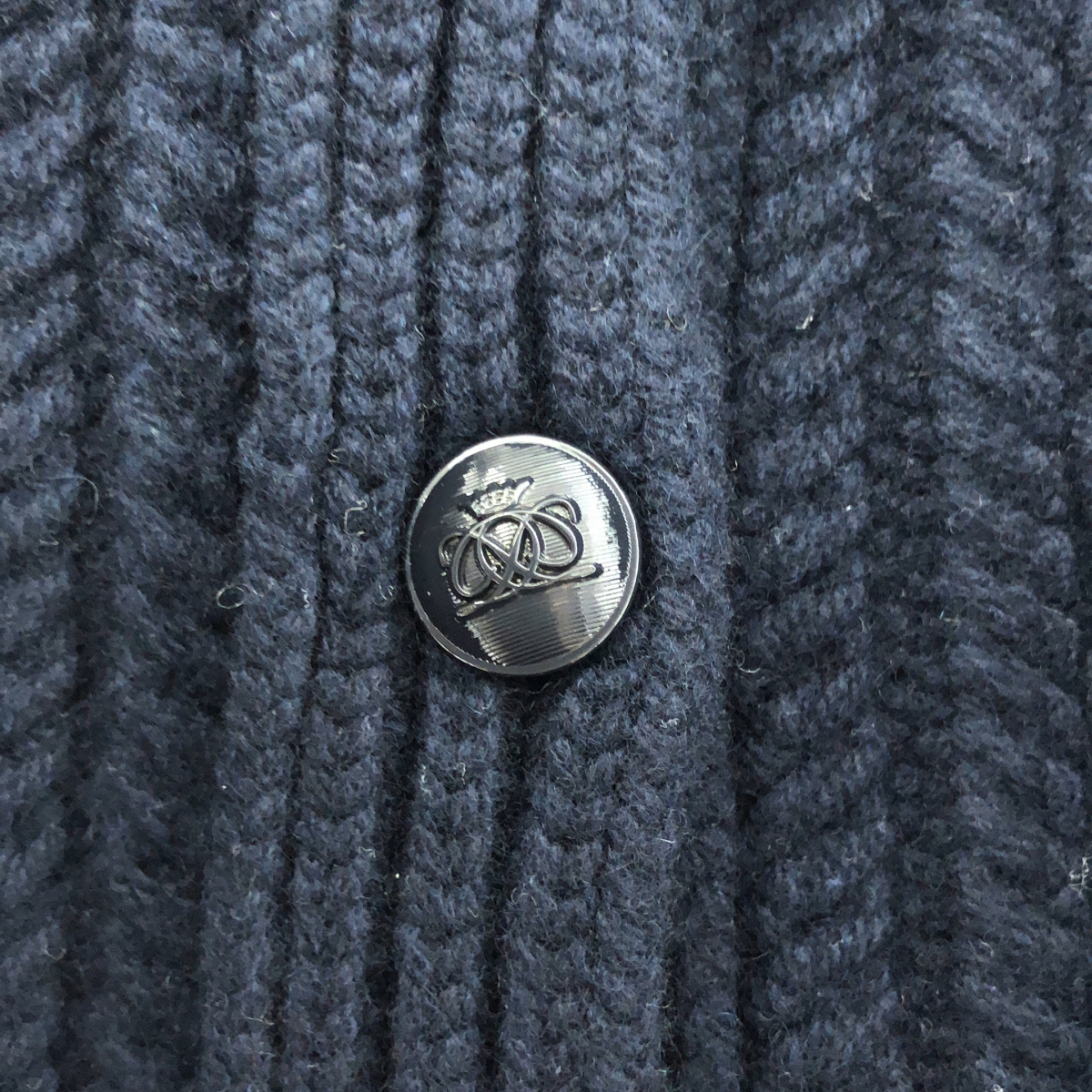 Drawer / ドゥロワー ウール カシミヤ ファースリーブ ケーブル アラン ニット カーディガン