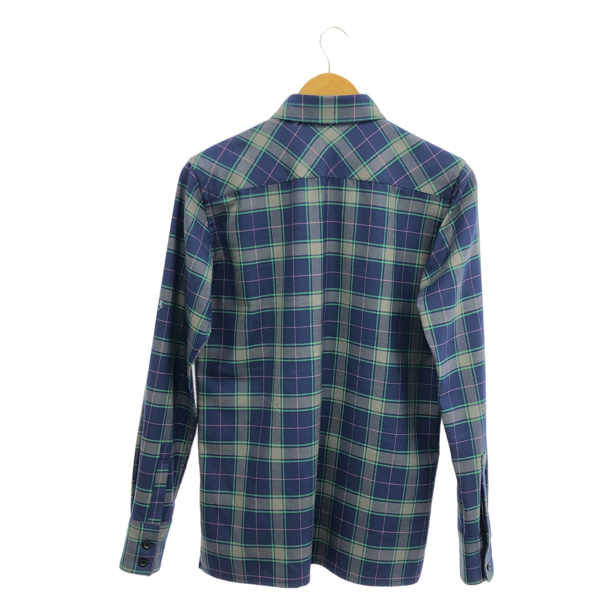 JOHN LAWRENCE SULLIVAN / ジョンローレンスサリバン マルチポケット チェック ウール 長袖 シャツ