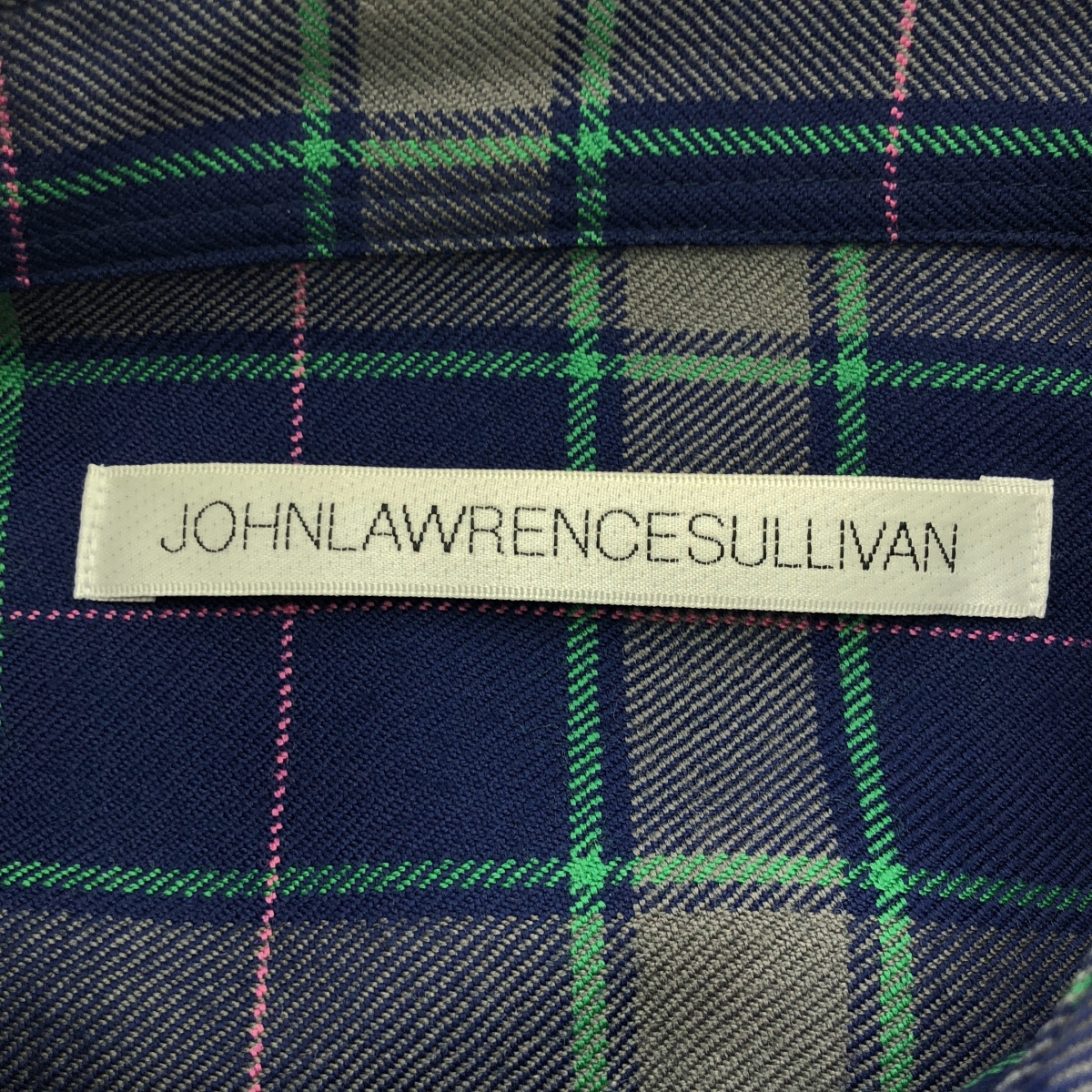 JOHN LAWRENCE SULLIVAN / ジョンローレンスサリバン マルチポケット チェック ウール 長袖 シャツ