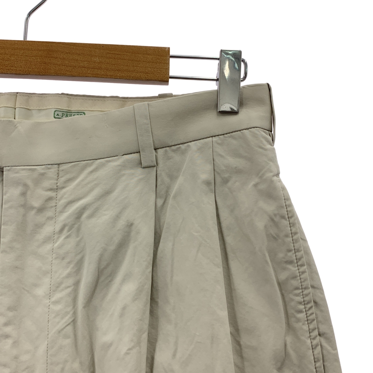 A.PRESSE / アプレッセ High Density Weather Cloth Trousers / 2タック ワイド スラックス パンツ
