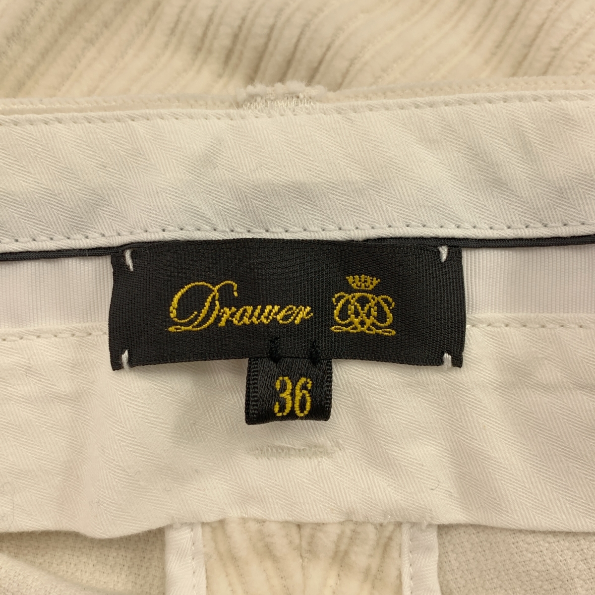 Drawer / ドゥロワー WINTER1 コーデュロイ フロントステッチ ワイドパンツ