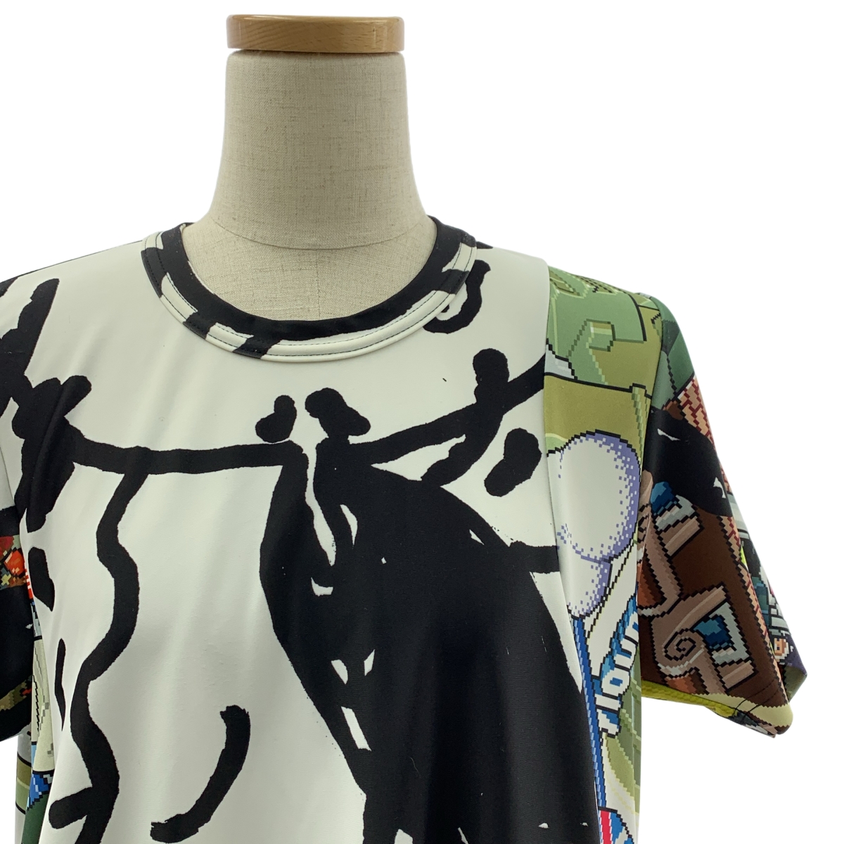 COMME des GARCONS / コムデギャルソン ポリエステル 総柄 プリント カットソー ワンピース